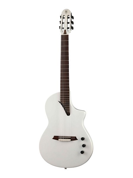 Hispania-White-GT Классическая гитара со звукоснимателем, белая, Martinez