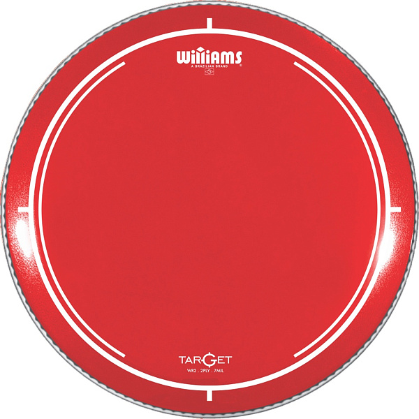 WR2-7MIL-18 Target Series Red Пластик для бас-барабана 18", красный, Williams