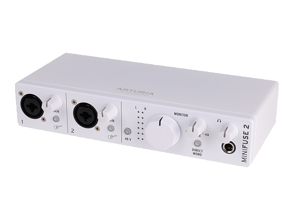 Аудиоинтерфейс USB [800212] Arturia [MiniFuse Recording Pack White] комплект: MiniFuse 2, микрофон CM1, поп фильтр, наушники EF1 и XLR кабель. Цвет - белый