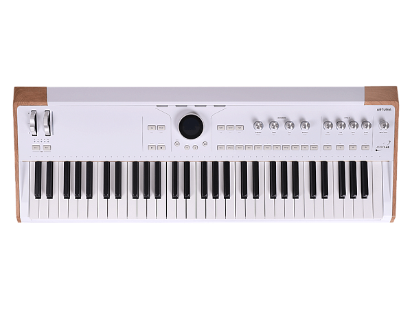 Сценическая клавиатура Arturia [Astrolab White] 61 клавиша, полувзвешенная механика, 10 звуковых движков, вокодер, 10 кнопок пресетов , 4 макрорегулятора, MIDI-вход, USB-C и USB-A; аудио Bluetooth; WiFi, цвет белый