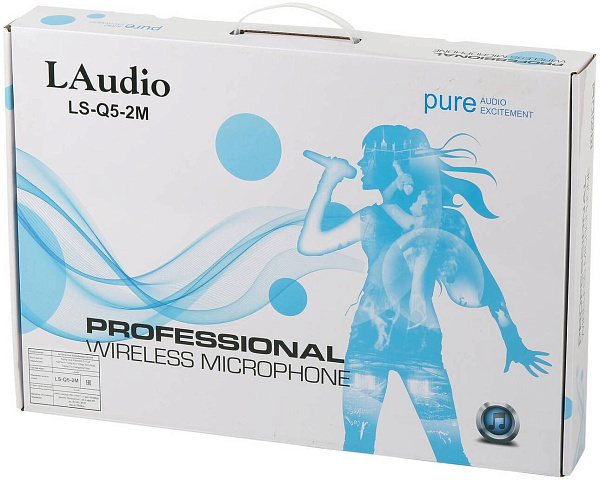 LAUDIO LS-Q5-2M Двухканальная вокальная радиосистема, 2 ручных передатчика,...