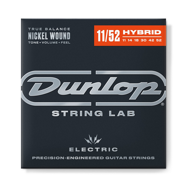 DEN1152 Performance+ Комплект струн для электрогитары, никелированные, Medium/Heavy, 11-52, Dunlop