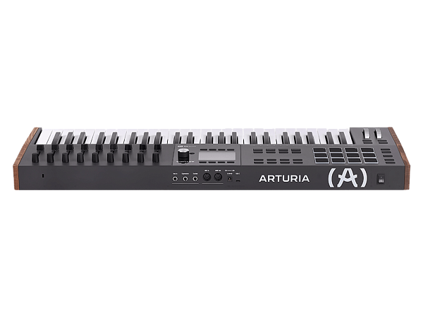 MIDI клавиатура [231622] Arturia [KeyLAB 49 MK3 Black] 49 клавиш, полувзвешенная механика, дисплей, 12 пэдов , 9 фейдеров, 9 поворотных регуляторов, 3 входа для подключения педалей, MIDI in/out, USB-C
