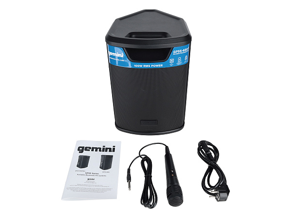 Акустическая система Gemini [GPSS-650 MKII] Активная, 2-х полосная, 50 Гц – 20 кГц, RMS/Peak 100/400 Вт, Bluetooth, TWS, EQ, Li-ion АКБ