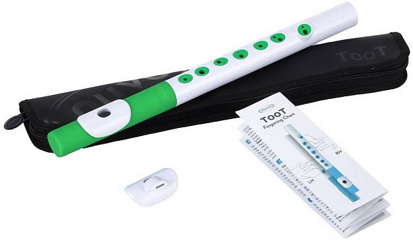 NUVO TooT (White/Green) блок-флейта TooT, материал - пластик, цвет - белый/зелёный,...