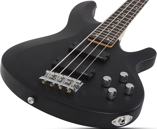 Бас-гитара SCHECTER [C-4 DELUXE SBK]  4-струнная, корпус: липа, гриф: клен, накладка: палисандр, 24 лада, цвет: Satin Black (SBK)