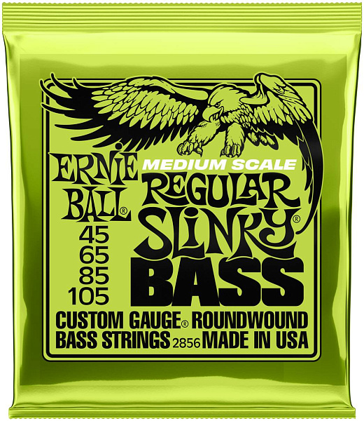ERNIE BALL 2856 Regular Slinky Medium Scale 45-105 - Струны для бас-гитары