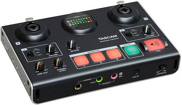 TASCAM US-42B -аудиоинтерфейс USB для подкастов и стримов, АЦП/ЦАП: 24бит/96кГц,...