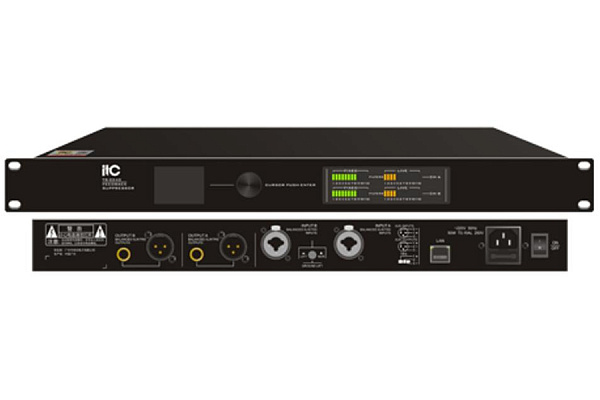 Подавитель обратной связи [TS-224D] ITC 2 вх. (XLR/ 1/4” TRS)/2 вых. (XLR/ 1/4” TRS + TRS), 40-bit DPS. 31 полосный графический/8 полосный параметрический эквалайзеры. 32-bit/48kHz, LED индикация.