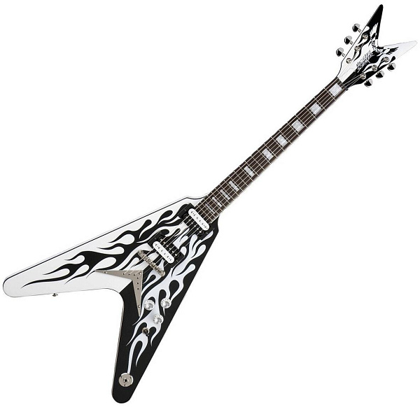 DEAN MS CUSTOM FLAMES - электрогитара «стрела»,22 лада,24 3/4,HH,2V+1T,графика...