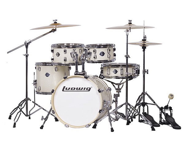 LC196-2 Accent Pro Барабанная установка, белая (2 коробки), Ludwig
