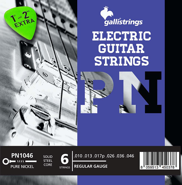 Комплект струн GALLI STRINGS [PN1046] для 6-струнной электрогитары