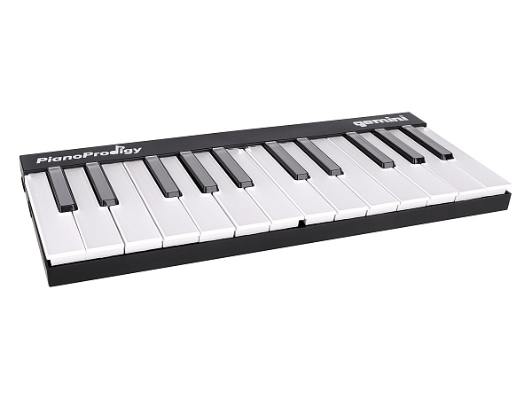 MIDI клавиатура [GPP-101] Gemini [GPP-101 PianoProdigy] 24 клавиши с RGB подсветкой для обучения, Bluetooth, встроенный аккумулятор