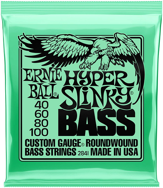 ERNIE BALL 2841 Nickel Wound Slinky Hyper 40-100 - Струны для бас-гитары