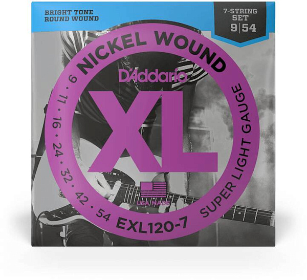 D'ADDARIO EXL120 7 - Струны для электрогитары 7-струнной