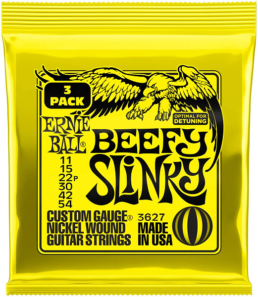 ERNIE BALL 3627 Nickel Slinky Beefy 3 Pack 11-54 - Струны для электрогитары