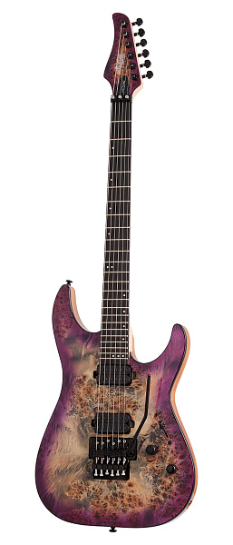 Электрогитара SCHECTER [C-6 FR PRO ARB]  6-струнная, корпус: касное дерево, топ: кап, гриф: клен, накладка: венге, 24 лада, FloydRose, цвет: Aurora Burst (ARB)