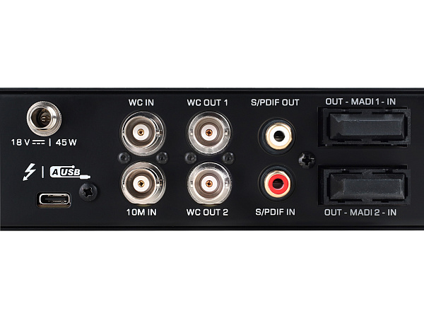 Аудиоинтерфейс Antelope Audio [Orion 32+ | Gen 4] 24 бит 192 кГц, AFC: 64-бит, 32 входа, 32 выхода, динамический диапазон до 130 дБ, 128 каналов оптического MADI, 8 каналов ADAT и 2 канала S/PDIF, Вход word clock, 2х word clock, вход 10M, Thunderbolt 3