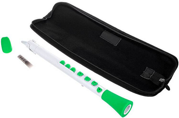 NUVO Dood (White/Green) блок-флейта DooD, строй С (до), материал - АБС-пластик,...
