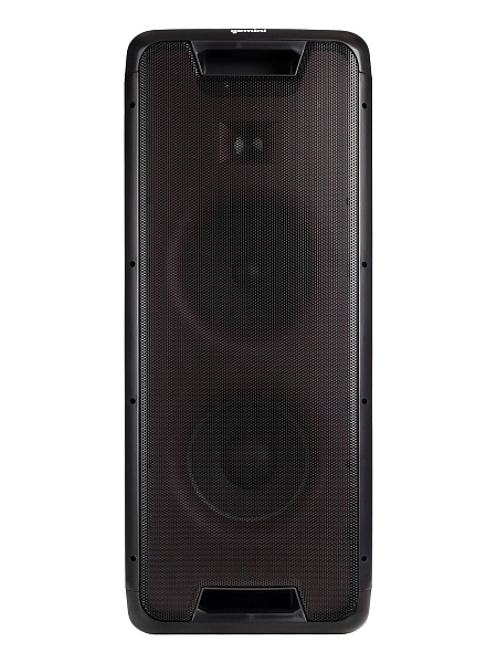 Акустическая система Gemini [GLS-880] Активная, 3-х полосная, DSP, RMS/Peak 100/1000 Вт, АЧХ 30-20000 Гц, Max SPL 98 дБ, динамики: 8" НЧ, 8" СЧ, 1" ВЧ, входы: 1/4" Guitar, 1/4" Mic, 1/8” AUX, USB, FM радио, Bluetooth, аккумулятор, подсветка