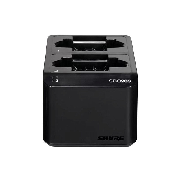 Двухпортовая зарядная док-станция SHURE [SBC203-E] для аккумуляторов SB903 и передатчиков SLX-D