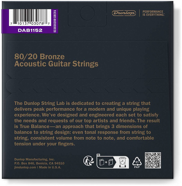 DUNLOP AG-BRS 11/52-6/SET DAB1152 - Струны