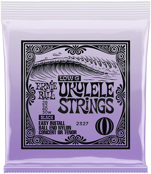 ERNIE BALL 2327 Ball end Black Nylon Wound G - Струны для укулеле