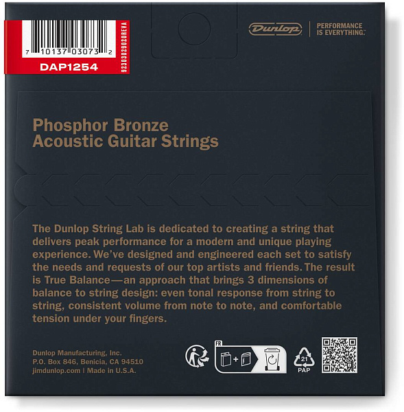 DUNLOP AG-PHB 12/54-6/SET DAP1254 - Струны
