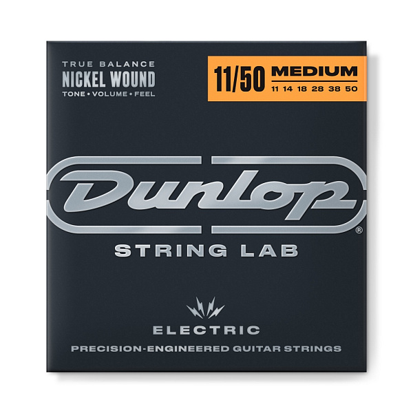 DEN1150 Комплект струн для электрогитары, никелированные, Medium Heavy, 11-50, Dunlop