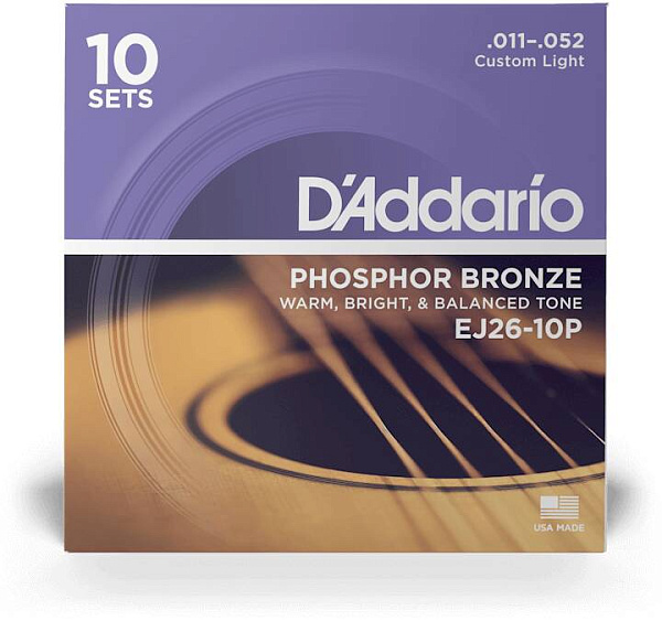 D'ADDARIO EJ26-10P - Струны для акустической гитары