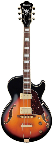 IBANEZ AG75G-BS полуакустическая электрогитара, корпус - липа, цвет - санбёрст