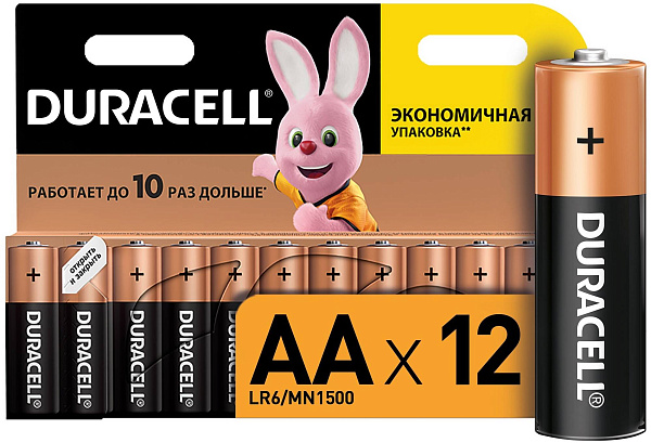 DURACELL LR6 BASIC NEW уп 12 шт - Батарейка тип AA