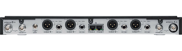 Беспроводной приемник SHURE [SLXD4QDAN+E=-G65] 4х канальный, DANTE, диапазон G65 (470 - 606 MHz)