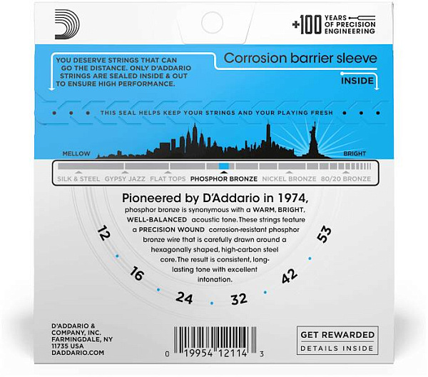 D'ADDARIO EJ16 - Струны для акустической гитары