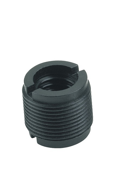 K&M 85040-000-55 - Адаптер с резьбой 1-1,5 см (3/8 на 5/8), чёрный, пластик