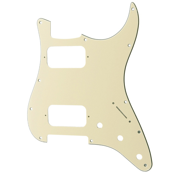 MX2248CM Пикгард для электрогитары Fender Stratocaster HH, 3 слоя, кремовая, Musiclily