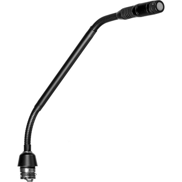 Конденсаторный микрофон SHURE [MX410LPDF/C] две гибкие секции, 6-контактный разъём, длина 25,4 см, двухцветный индикатор у основания, без предусилителя, кардиоида, ветрозащита в комплекте, цвет чёрный