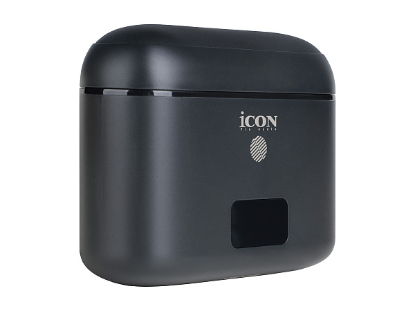Радиосистема микрофонная Icon [AirMic 3] 2 передатчика со всенаправленными микрофонами, приемник с USB-C разъемом, кейс для зарядки, АЦП/ЦАП 24 бит/48 кГц, рабочая частота 2,4 ГГц, дальность 40 м, время непрерывной работы 8,5 часов, 24 часа с кейсом