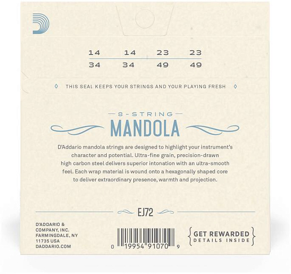 D'ADDARIO EJ72 - Струны для мандолы