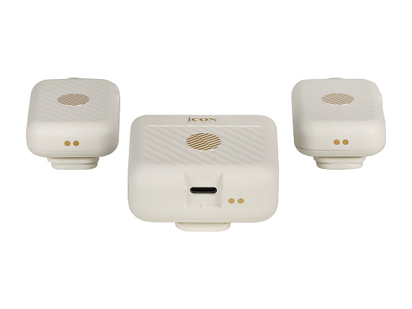 Радиосистема микрофонная Icon [AirMic Pro White] передатчик с микрофоном/приемник: 2/1, всенаправленный, 2.4 ГГц, дистанция: 250 м, время работы приемника/передатчика: 8/8 ч, цвет: белый