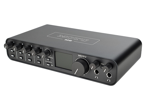 Аудиоинтерфейс USB [3160/3161] Motu [M6] АЦП/ЦАП: 24 бит/192 кГц, ЦАП ESS Sabre32 Ultra, дин. диапазон: 120 дБ, THD+N: -110 дБ, 4xCombo XLR/TRS, 2x1/4" TRS Jack входа / 4x1/4" TRS Jack выхода, 2x1/4" TRS Jack выхода для наушников, MIDI, USB-C