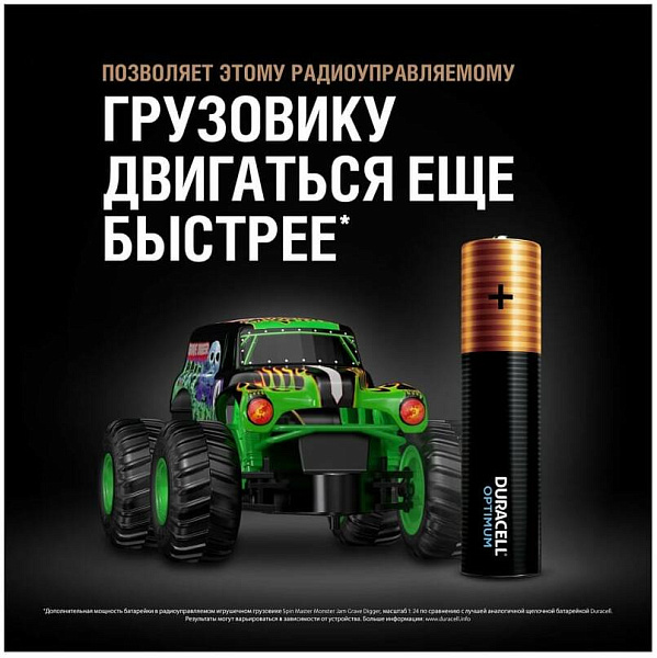 DURACELL LR03-4BL Optimum уп 4 шт - Батарейка тип AAA