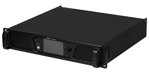 Усилитель Intrend [ITAMP-4x2K-TD] четырехканальный, 4x1500W/8Ом, 4x2400W/4Ом, 4x600/70V, мостовой режим: 2х4000W/8Ом; 4х1250/100V, поддержка Dante, встроенный DSP
