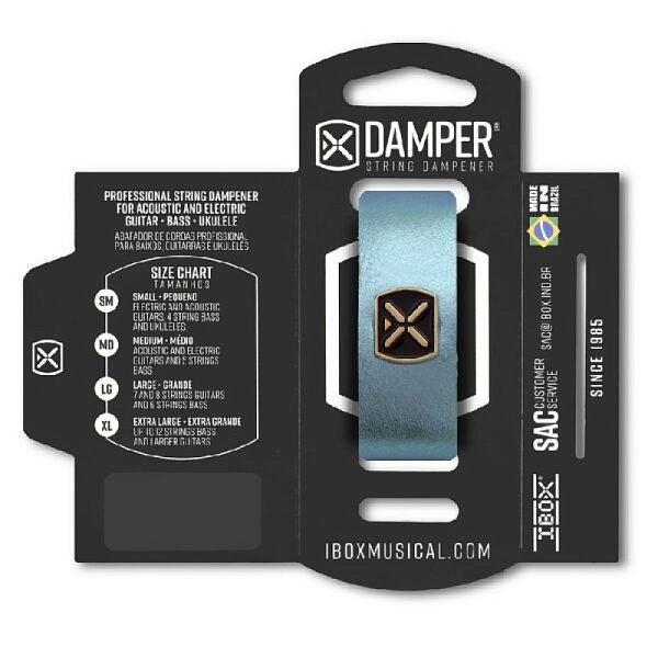 DMMD06 Демпфер гитарный, кожа, средний, синий металлик, IBOX
