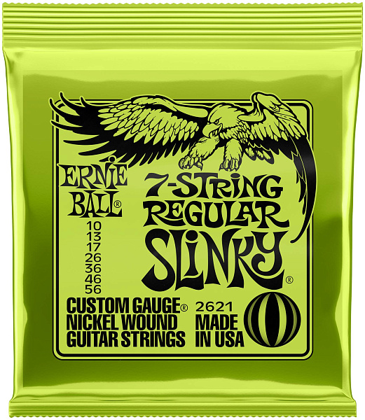 ERNIE BALL 2621 Nickel Wound Slinky Regular 10-56 - Струны для электрогитары 7-струнной