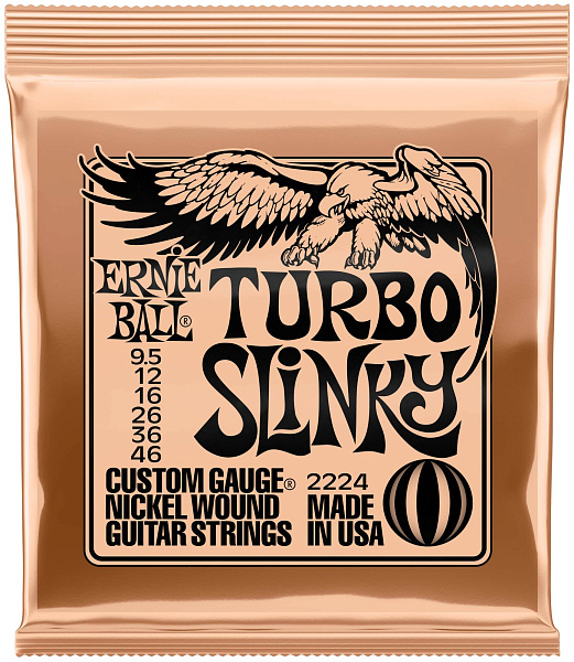 ERNIE BALL 2224 Nickel Wound Slinky Turbo 9.5-46 - Струны для электрогитары