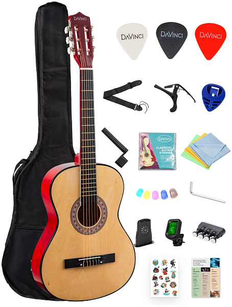 DAVINCI DC-50A 16 NA PACK - Гитара классическая в наборе