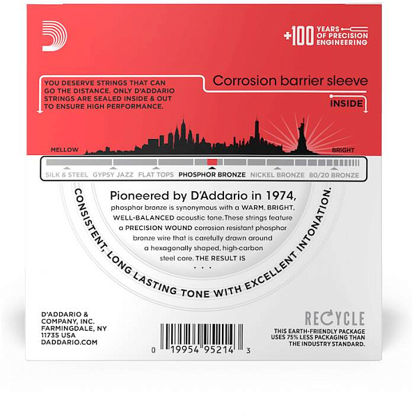 D'ADDARIO EJ17-10P - Струны для акустической гитары