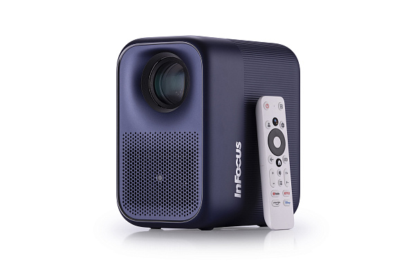 LED проектор InFocus [IN3058SL] Apex Master, LCD, 500 lm, FullHD, (1.25:1), HDMI 2.1 (eARC), USB A, Bluetooth 5.0/BLE, wi-fi 2.4/5GHz, 2х5W, до 25 000ч., 2,07 кг