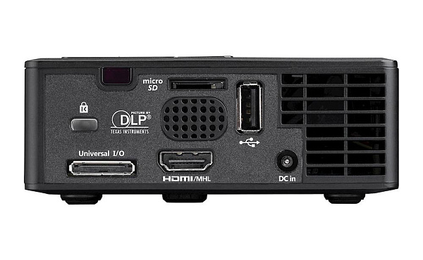 Проектор Optoma [ML750e] DLP, 3D; LED (до 20000 ч); 700 ANSI lm; WXGA (1280х800); 15000:1;+/-40 автоматич; HDMI / MHL, универсальный I/O–вход VGA, USB-A (чтение/wireless),слот для карт микро-SD;аудиовыход 3.5 мм,1W;30dB;0.38кг.(95.8UA02GC1E)
